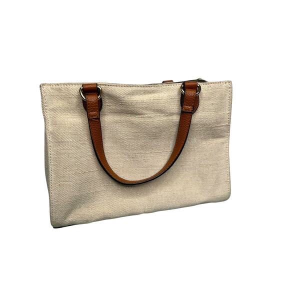 Anne Klein Natural Texturized Handbag Crossbody Bag Adjustable Strap - Picture 3 of 10